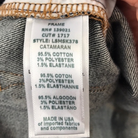 FRAME DENIM Raw Hem Catamaran Jean Skirt sz 27 - Picture 13 of 15